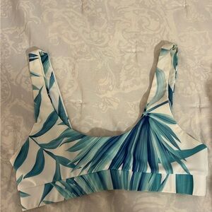 Kulani Kinis Blue Green Leaf Bikini Top